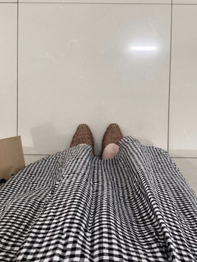 「LOWRYS FARM（ローリーズファーム）のメッシュフラットシューズ　864880（パンプス）」を使った、koyomiさん（レディース・155cm）の夏コーディネート