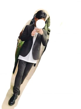 「アイテム（スラックス）」を使った、ものとんさん（メンズ・165cm・20代）の秋コーディネート