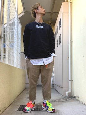 「made in standard （メイドインスタンダード）のアイテム」を使った、もっしーさん（メンズ・170cm）の秋コーディネート