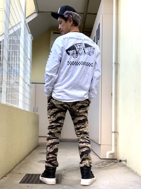 「 ＶＡＮＳ」｜もっしーさん（メンズ・170cm）の秋コーディネート