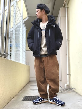 「HARE（ハレ）のアイテム（ハンチング/ベレー帽）」を使った、もっしーさん（メンズ・170cm）の冬コーディネート