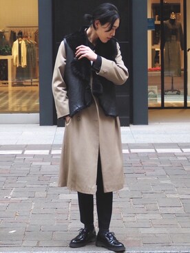 「UNIQLOU」｜「アイテム（その他）」を使った、Fumyさん（メンズ・175cm）の冬コーディネート