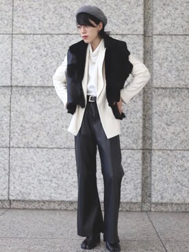 「RYO TAKASHIMA（リョウタカシマ）のアイテム（スラックス）」を使った、Fumyさん（メンズ・175cm）の夏コーディネート