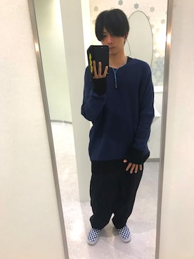 「osharewalker（オシャレウォーカー）のアイテム（パンツ）」を使った、BAMYANさん（メンズ・177cm）の秋コーディネート