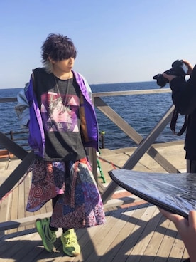 「撮影」｜「アイテム（アクセサリー）」を使った、ukiさん（メンズ・170cm）の夏コーディネート