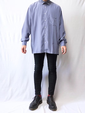 「Dr. Martens（ドクターマーチン）のDR.MARTENS / ドクターマーチン : WINGTIP BROGUE #（ドレスシューズ）」を使った、YOPPYさん（メンズ・162cm）の秋コーディネート