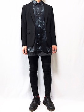 「Dr. Martens（ドクターマーチン）のDR.MARTENS / ドクターマーチン : WINGTIP BROGUE #（ドレスシューズ）」を使った、YOPPYさん（メンズ・162cm）の秋コーディネート