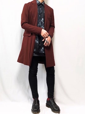 「Dr. Martens（ドクターマーチン）のDR.MARTENS / ドクターマーチン : WINGTIP BROGUE #（ドレスシューズ）」を使った、YOPPYさん（メンズ・162cm）の秋コーディネート