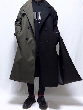 「HARE」｜「アイテム（モッズコート）」を使った、YOPPYさん（メンズ・162cm）の冬コーディネート