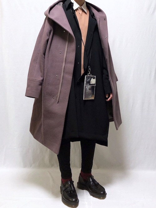 STUDIOS ステンカラーコート 強圧縮メルトンオーバーフードコート