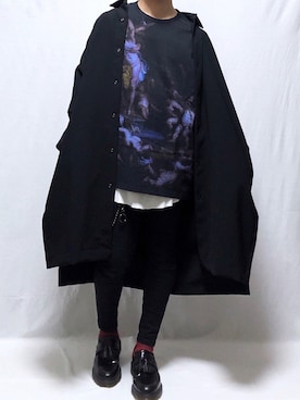 「ビッグシャツ」｜「アイテム（財布/小物）」を使った、YOPPYさん（メンズ・162cm）の冬コーディネート