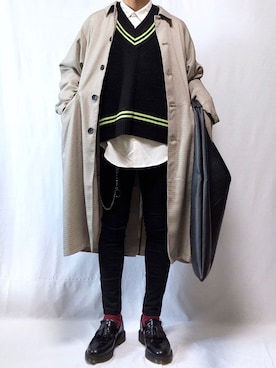 「レイヤードstyle」｜「アイテム（財布/小物）」を使った、YOPPYさん（メンズ・162cm）の冬コーディネート