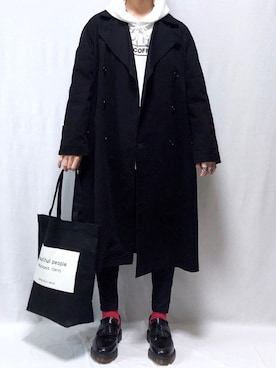 「AUNN（アウン）のアイテム」を使った、YOPPYさん（メンズ・162cm）の春コーディネート