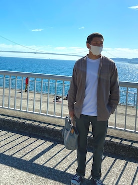 「アイテム（ニットキャップ/ビーニー）」を使った、Kiichi Katayamaさん（メンズ・170cm・20代）の冬コーディネート
