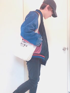 「アイテム（バッグ）」を使った、コッペパンさん（メンズ・170cm・10代）の冬コーディネート