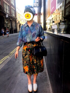 「VINTAGE（ヴィンテージ）のアイテム（ヘアバンド）」を使った、WANGnskshshdjfnさん（レディース・160cm）の夏コーディネート