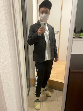 「CA4LA（カシラ）のANDYWARHOL PORTRATE & LOGO CAP（キャップ、ブラック系）」を使った、Yosuke さん（メンズ・174cm）の冬コーディネート