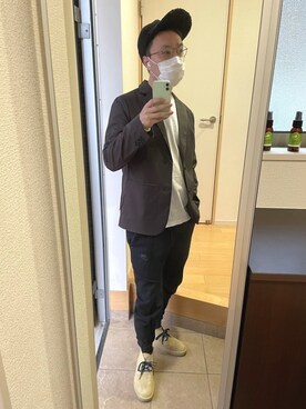 「CA4LA（カシラ）のANDYWARHOL PORTRATE & LOGO CAP（キャップ、ブラック系）」を使った、Yosuke さん（メンズ・174cm）の冬コーディネート