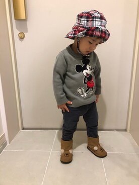 hayato✩.*˚さん（キッズ・70cm）の冬コーディネート