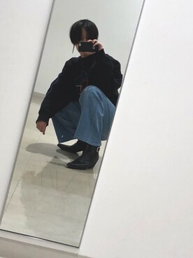 「ADER error」｜「アイテム（スウェット）」を使った、しーんさん（メンズ・173cm）の冬コーディネート