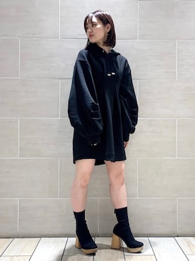 「REDYAZEL（レディアゼル）のアイテム（チュニック）」を使った、HARUNAさん（レディース・157cm）の秋コーディネート