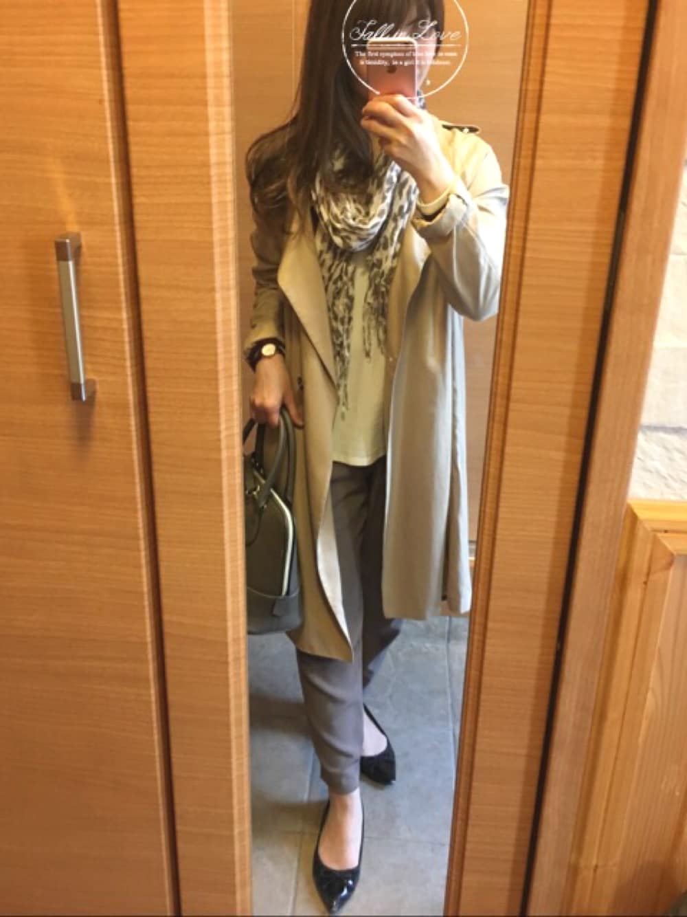 「STYLE DELIのアイテム（トレンチコート、ベージュ系）」を使った、mayさん（レディース・157cm）の春コーディネートの1枚目の写真