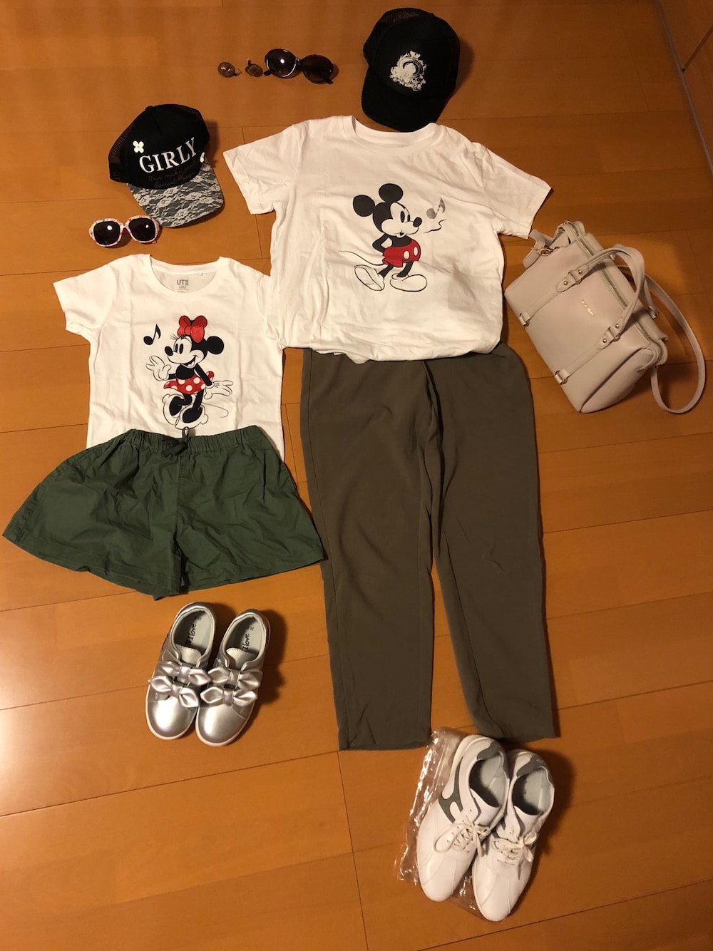「おそろコーデ、旅行」｜「GUのアイテム（パンツ、グリーン系）」を使った、mayさん（レディース・157cm）の夏コーディネートの1枚目の写真