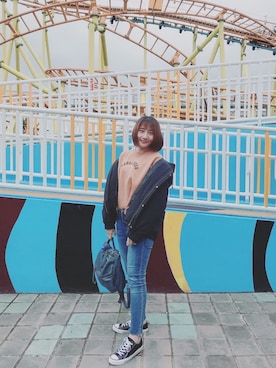 Yjie Chenさん（レディース・162cm）の冬コーディネート