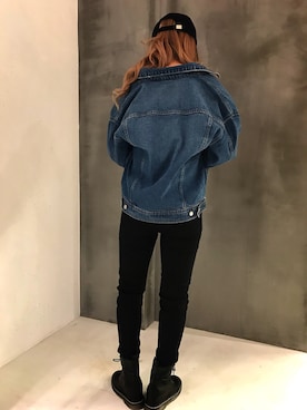 「COLONY 2139（コロニートゥーワンスリーナイン）のアイテム（デニムジャケット）」を使った、inaさん（レディース・161cm）の冬コーディネート