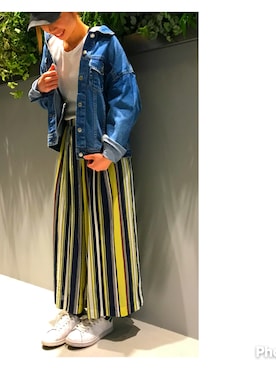 「COLONY 2139（コロニートゥーワンスリーナイン）のアイテム（デニムジャケット）」を使った、inaさん（レディース・161cm）の春コーディネート