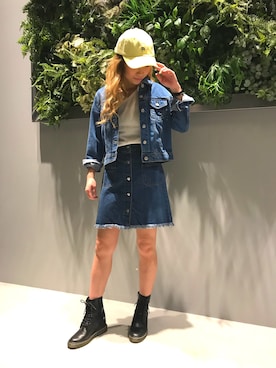 「COLONY 2139（コロニートゥーワンスリーナイン）のアイテム（デニムジャケット）」を使った、inaさん（レディース・161cm）の春コーディネート