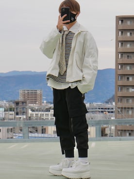 「ACT（アクト）のアイテム（パンツ）」を使った、空白テトさん（メンズ・160cm）の冬コーディネート