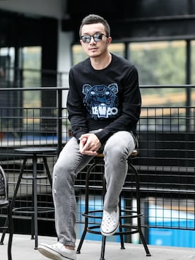 「搭配」｜「アイテム（トップス）」を使った、CHIVALRYBEBEさん（メンズ・183cm）の冬コーディネート