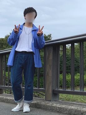 「temptation（テンプテーション）のアイテム（パンツ）」を使った、しのはさんさん（メンズ・173cm）の秋コーディネート