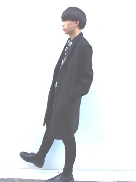 「GU（ジーユー）の（GU）スキニーフィットジーンズ（MEN ⁄ ジーンズ）」を使った、たく🍅さん（メンズ・175cm）の秋コーディネート