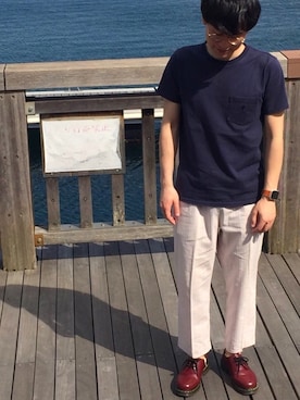 「coen」｜「アイテム（その他シューズ）」を使った、H2CO3さん（メンズ・170cm）の春コーディネート