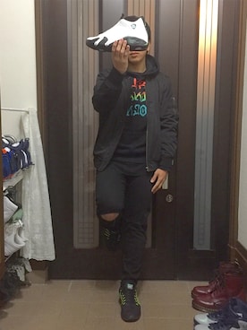 おまめくんさん（メンズ・170cm）の冬コーディネート