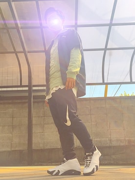 おまめくんさん（メンズ・170cm）の春コーディネート