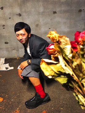 「ハロウィン」｜「アイテム（腕時計）」を使った、おまめくんさん（メンズ・168cm）の秋コーディネート