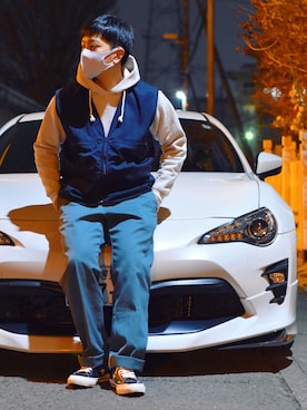 おまめくんさん（メンズ・170cm）の冬コーディネート