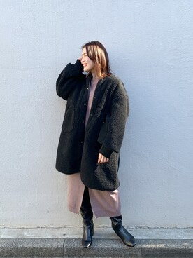 「Omekashi（オメカシ）のアイテム（その他アウター）」を使った、YUKO ONOさん（レディース・155cm）の冬コーディネート
