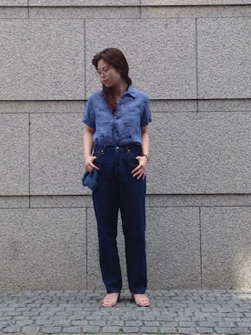 「OMNIGOD（オムニゴッド）のアイテム」を使った、OMNIGOD代官山さん（レディース・168cm）の春コーディネート