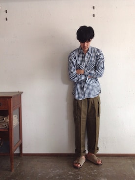 「OMNIGOD（オムニゴッド）のアイテム」を使った、OMNIGOD代官山さん（メンズ・183cm）の夏コーディネート