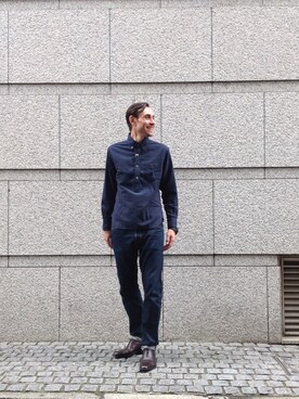 「OMNIGOD（オムニゴッド）のアイテム」を使った、OMNIGOD代官山さん（メンズ・181cm）の秋コーディネート