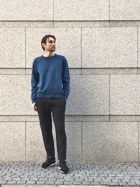 「OMNIGOD（オムニゴッド）のアイテム（スウェット）」を使った、OMNIGOD代官山さん（メンズ・181cm）の秋コーディネート
