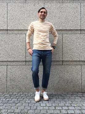 「ASAHI（アサヒ）のアイテム」を使った、OMNIGOD代官山さん（メンズ・181cm）の春コーディネート