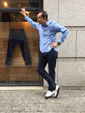 「ASAHI（アサヒ）のアイテム」を使った、OMNIGOD代官山さん（メンズ・181cm）の春コーディネート