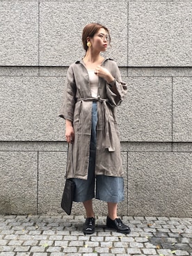 「OMNIGOD（オムニゴッド）のアイテム（パンツ）」を使った、OMNIGOD代官山さん（レディース・168cm）の春コーディネート