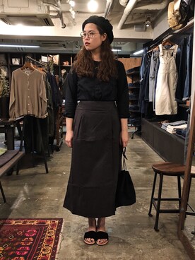「OMNIGOD（オムニゴッド）のアイテム」を使った、OMNIGOD代官山さん（レディース・168cm）の夏コーディネート
