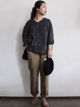 「OMNIGOD（オムニゴッド）のアイテム」を使った、OMNIGOD代官山さん（レディース・168cm）の夏コーディネート